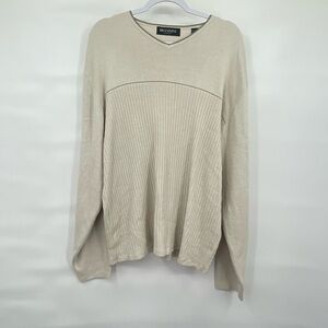 Vintage Brandini 90s boy band v neck cream sweater